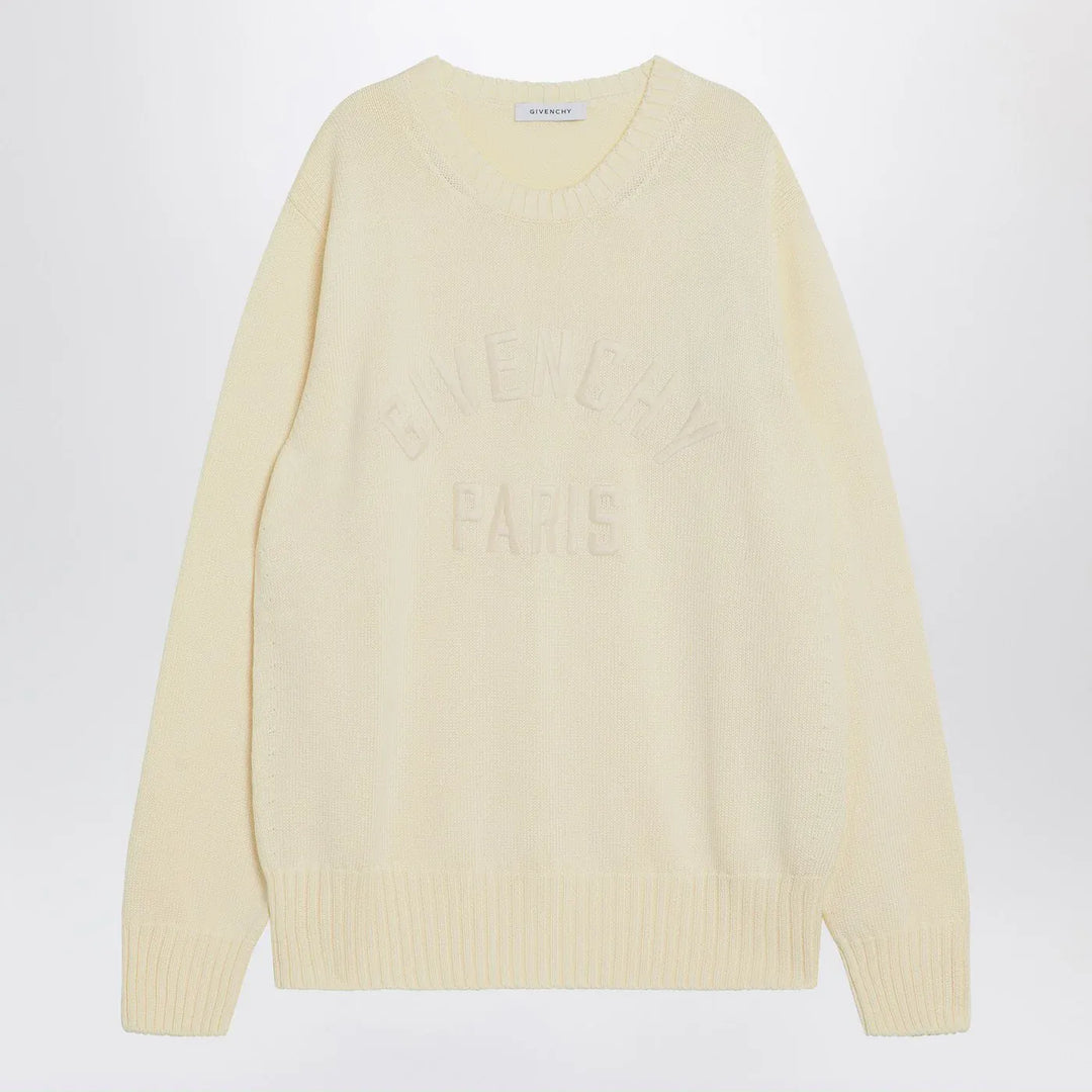 Givenchy - Sweater écru in cotton with logo Brand Shirts &amp; Tops M