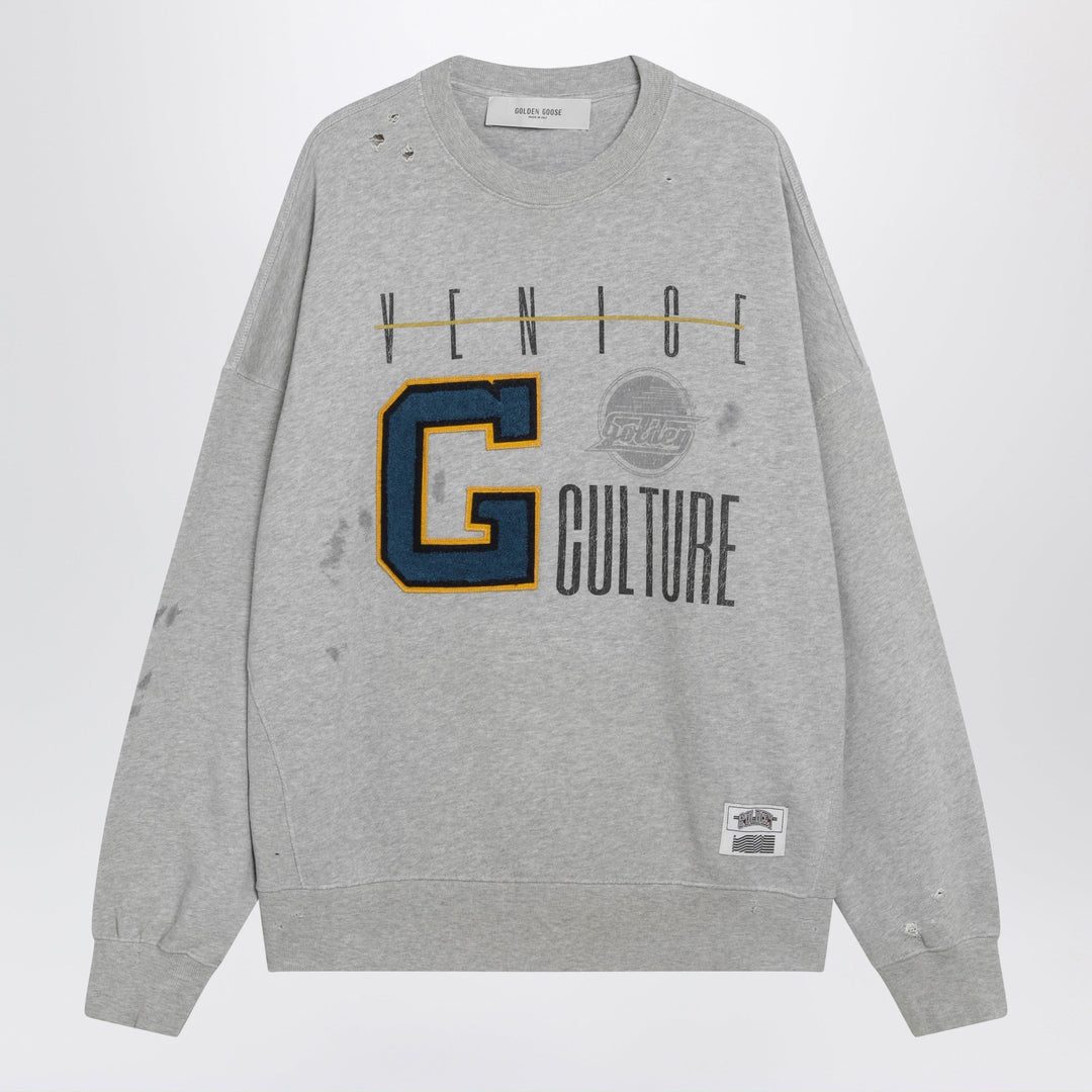 Shirts &amp; Tops Golden Goose - Grey sweatshirt with college logo graphic Brand