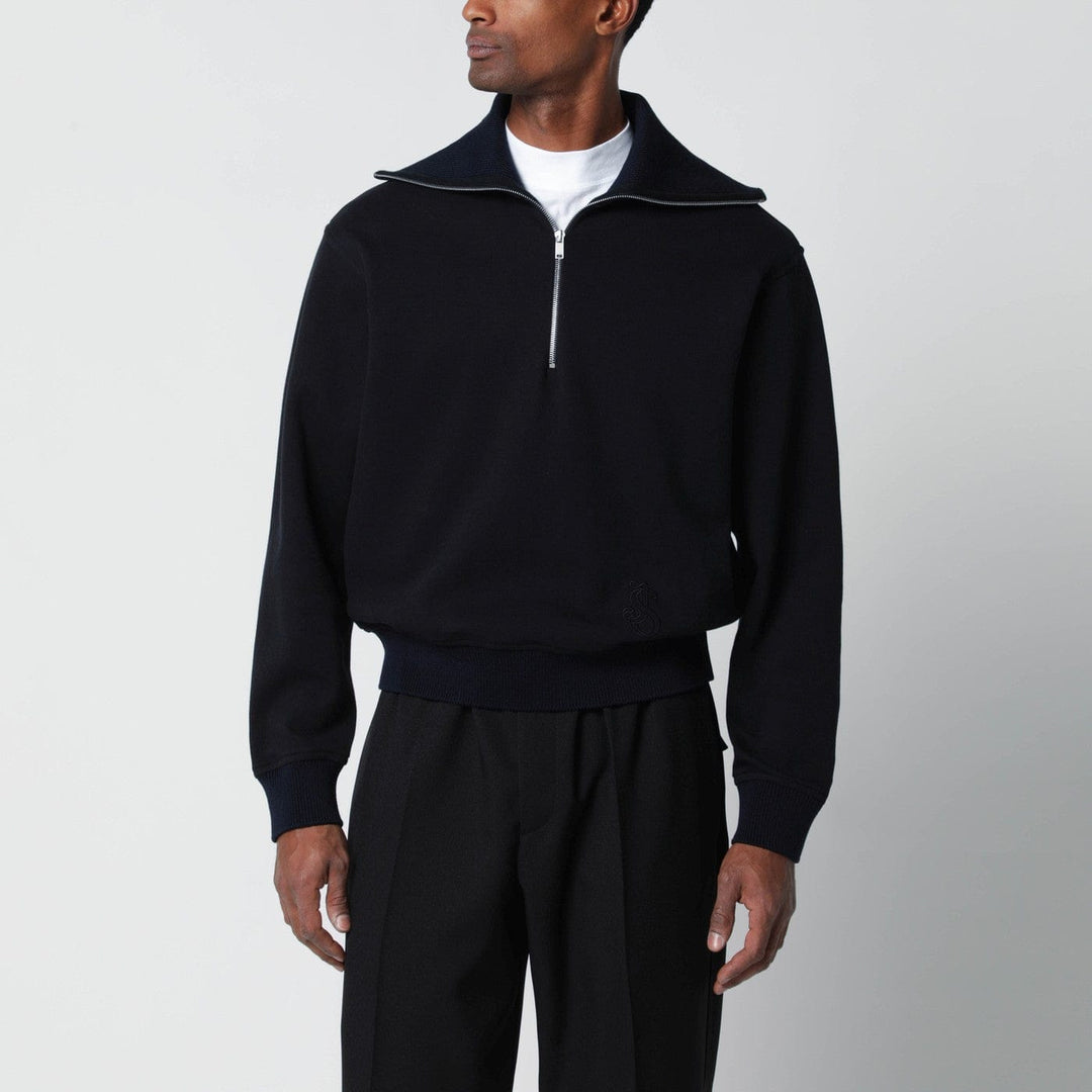 Shirts &amp; Tops Jil Sander - Navy blue half-zip sweatshirt Brand