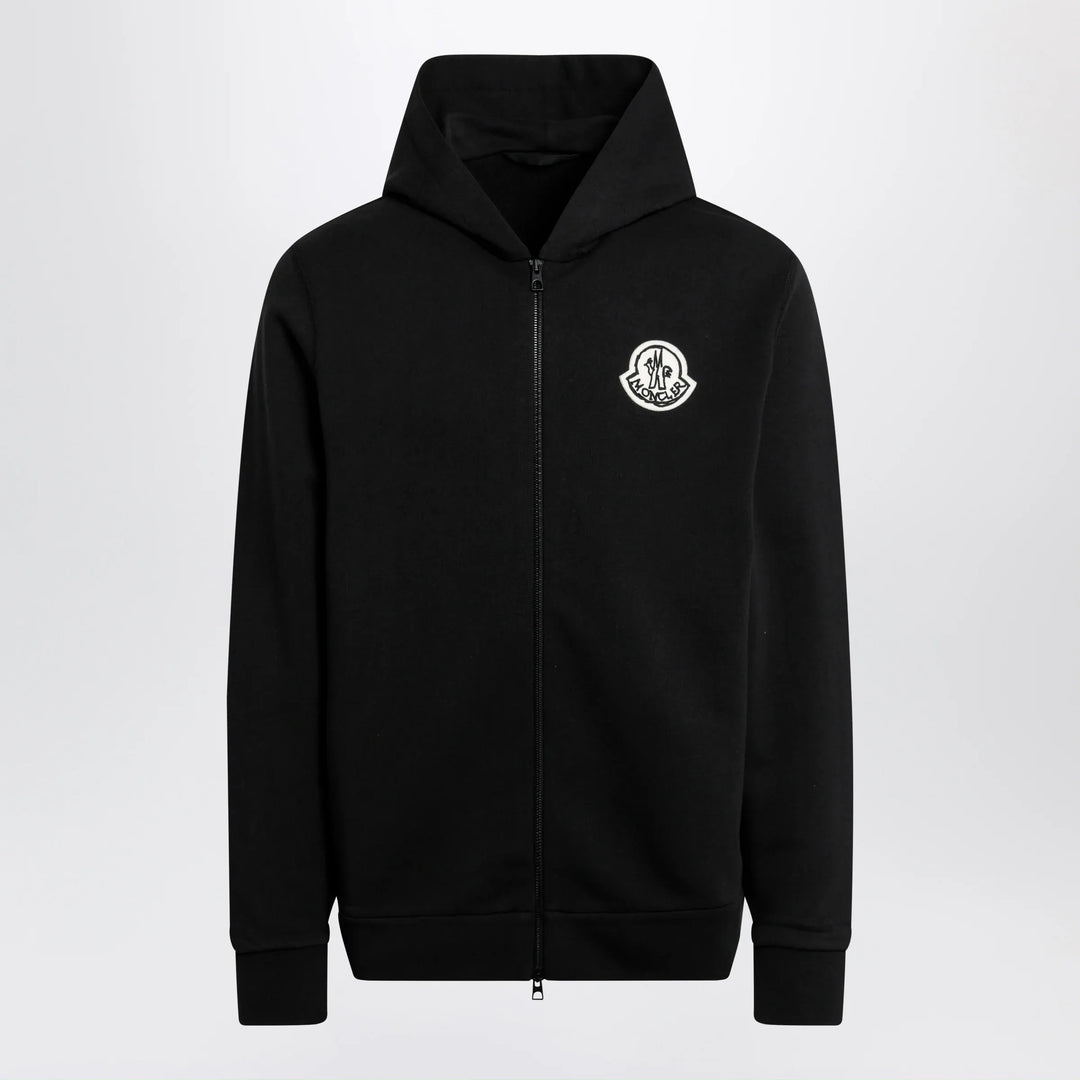 Moncler - Black cotton hoodie with logo Brand Shirts &amp; Tops L