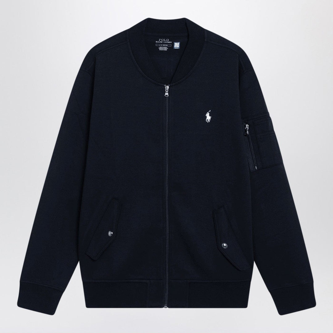 Shirts &amp; Tops Polo Ralph Lauren - Navy blue zip-up cotton-blend sweatshirt Brand