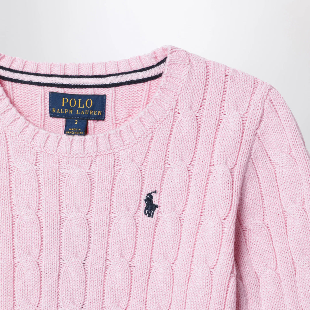 Polo Ralph Lauren - Pink cable-knit cotton sweater Brand Shirts &amp; Tops 2