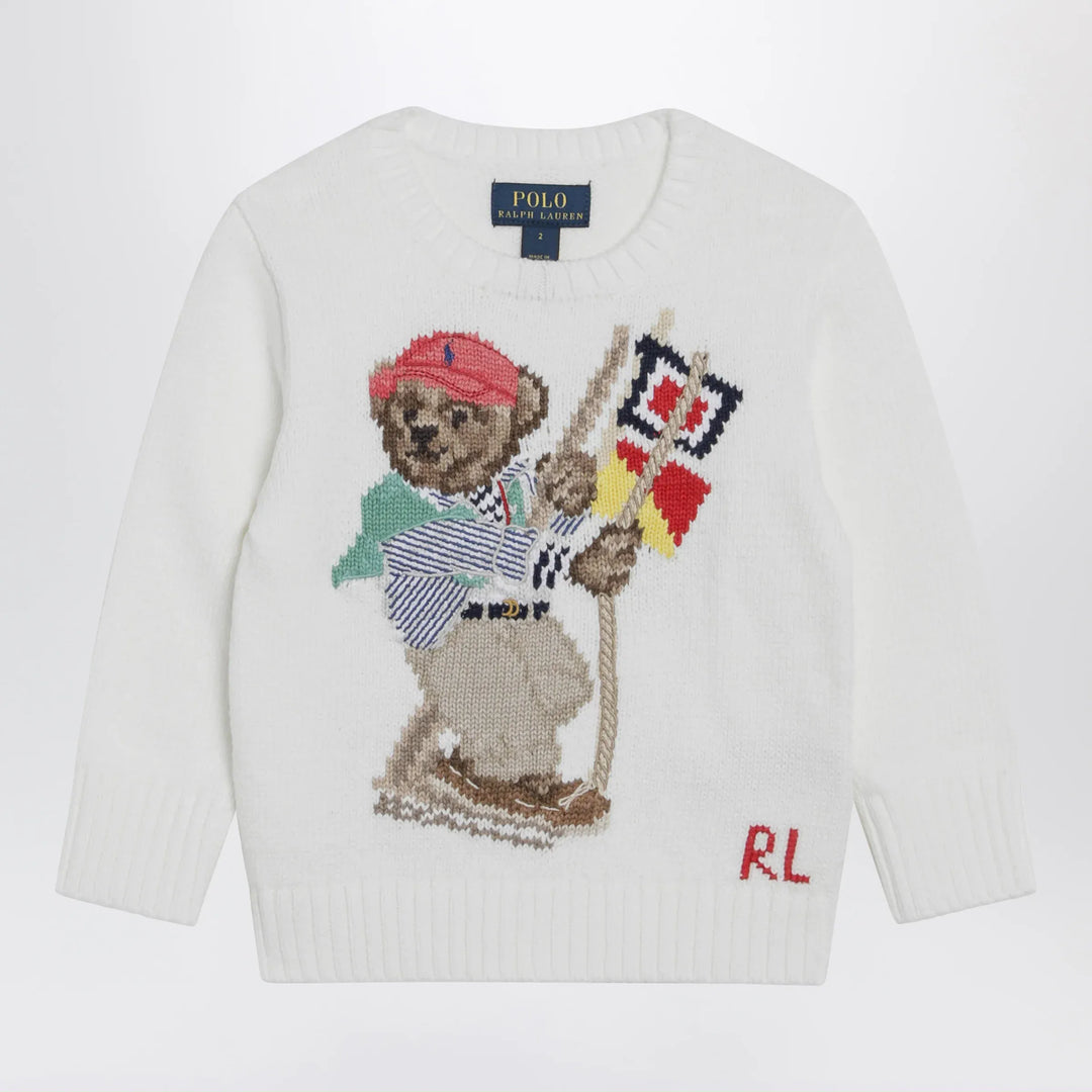 Polo Ralph Lauren - White cotton sweater with Polo Bear Brand Shirts &amp; Tops 2