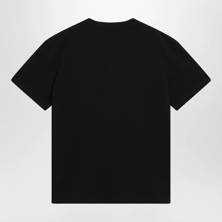 Valentino - Black cotton T-shirt with VGold Brand Shirts &amp; Tops