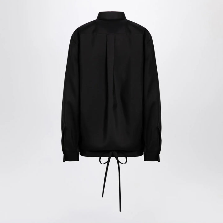 Valentino - Black shirt with drawstring Brand Shirts &amp; Tops 42  IT