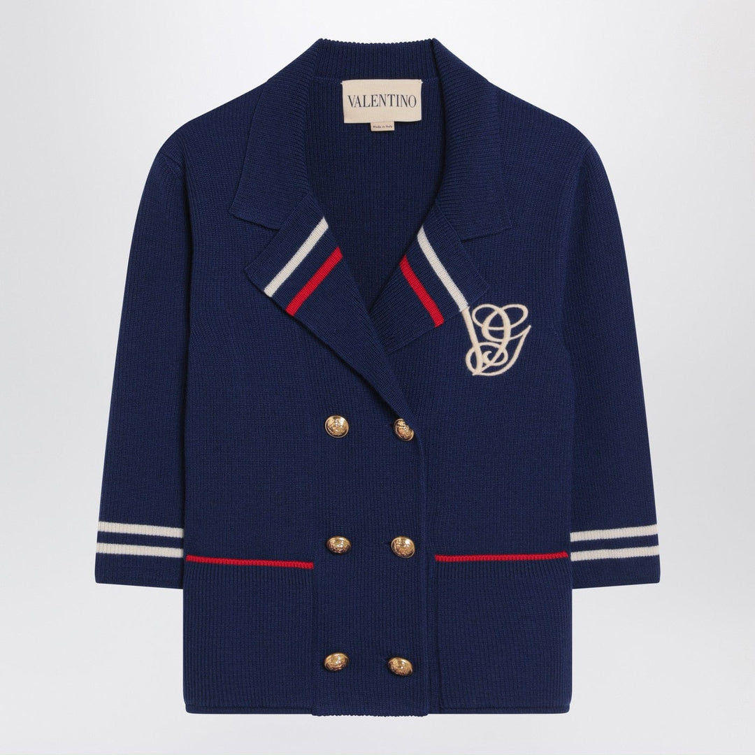 Shirts &amp; Tops M Valentino - Blue double-breasted wool cardigan Brand