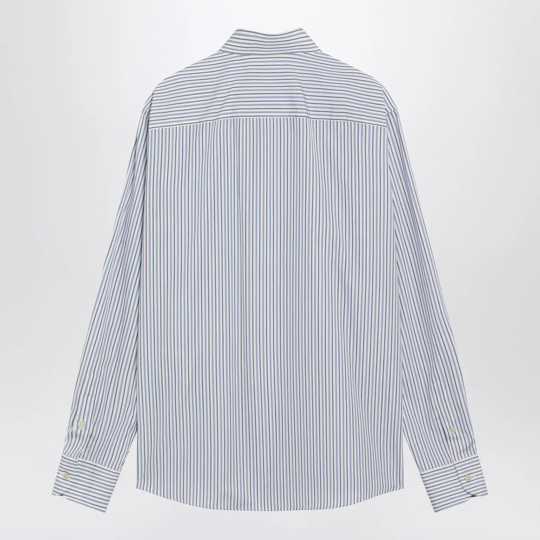Valentino - Ivory shirt with light blue and blue stripes Brand Shirts &amp; Tops