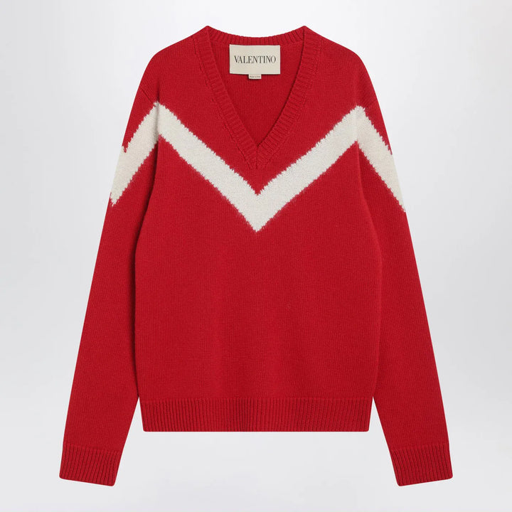 Valentino - Red sweater with Vlogo on bow Brand Shirts &amp; Tops L
