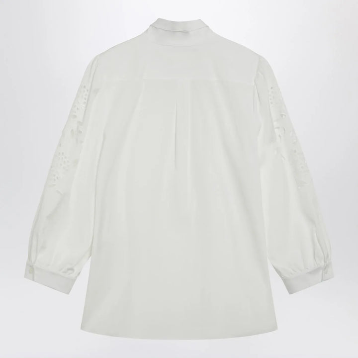 Valentino - White shirt with Sangallo embroidery Brand Shirts &amp; Tops