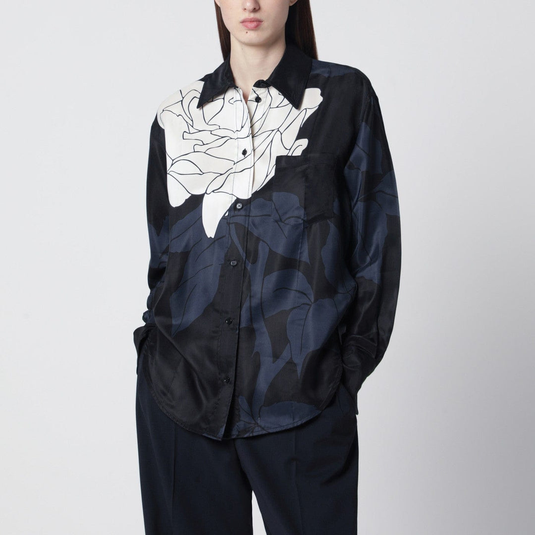 Shirts & Tops Victoria Beckham - Navy blue shirt with floral pattern Brand