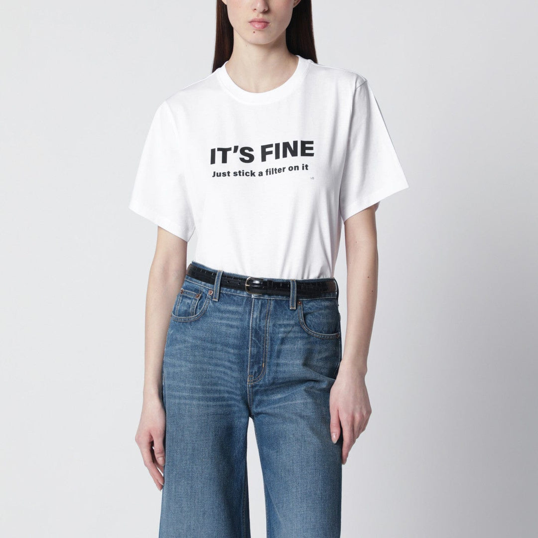 Shirts & Tops Victoria Beckham - White cotton “It’s Fine” T-shirt Brand