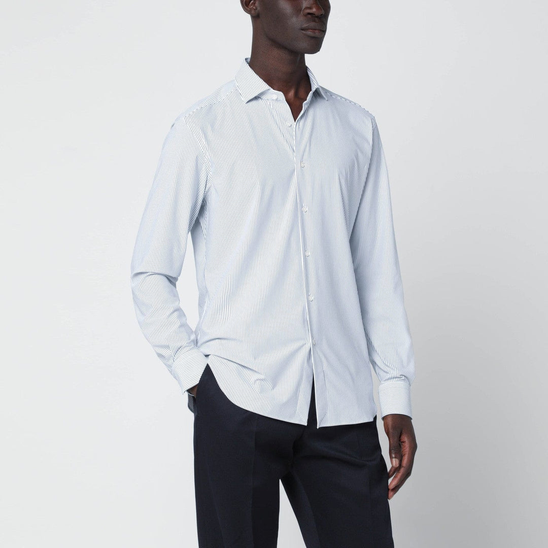 Shirts & Tops XACUS - White striped Tailor Fit shirt Brand
