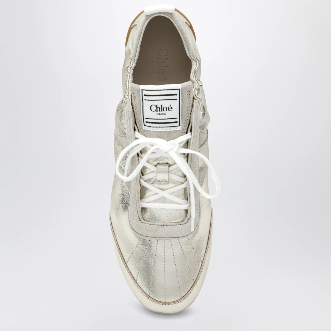 Chloé - Chloé Kick Sneakers in Palladium Metallic Finish Brand Shoes