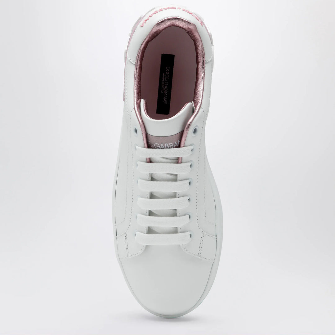 Dolce&amp;Gabbana - Portofino white/pink leather sneakers Brand Shoes