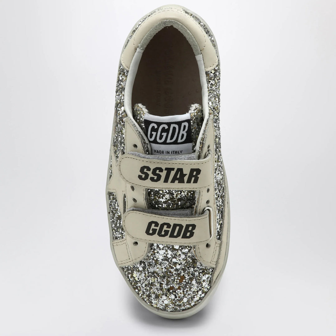 Golden Goose - Old School Sneakers in platinum/cream glitter Brand Shoes