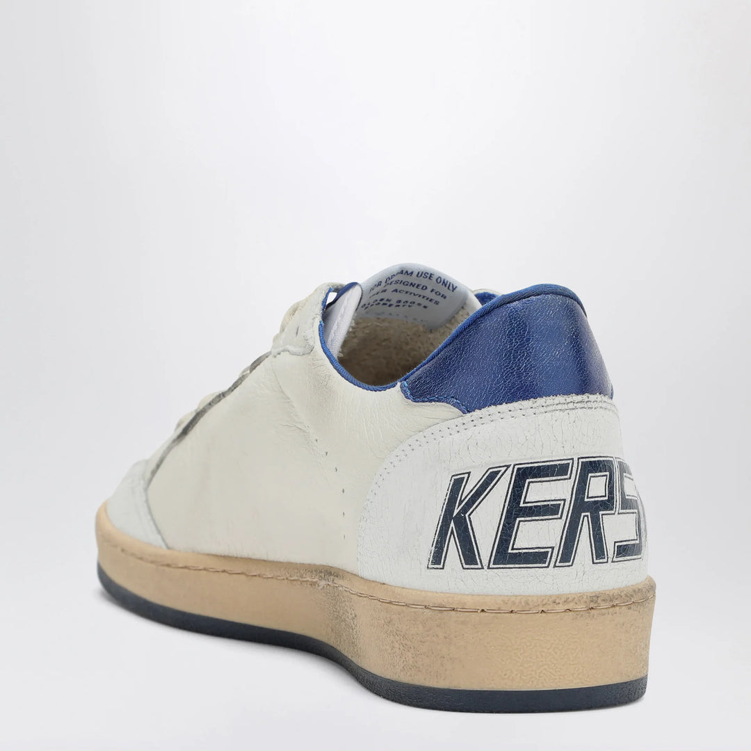 Golden Goose - White/metallic blue Ballstar sneakers Brand Shoes