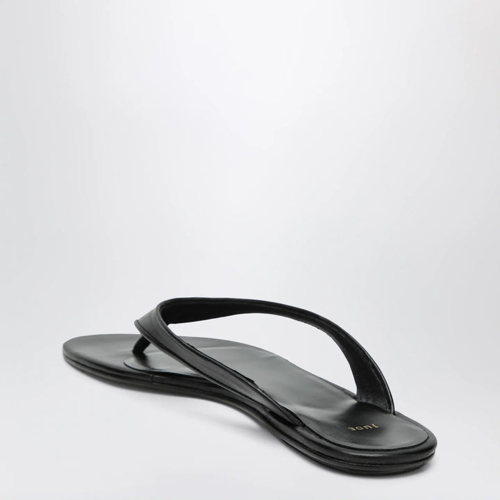 Jude - Black Leather Rue Sandal Brand Shoes