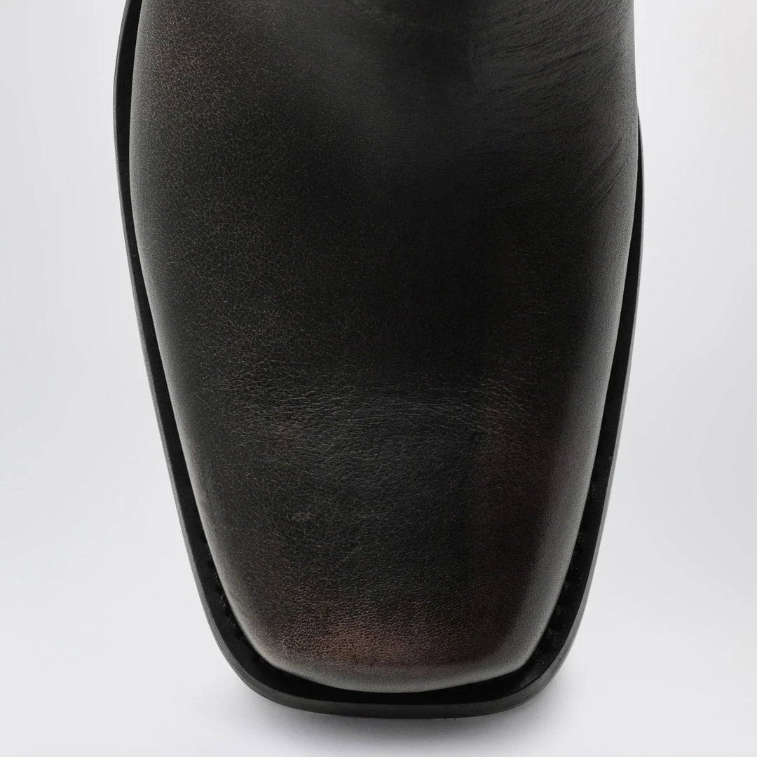 Paris Texas - Black Roxy boot in brushed leather Brand Shoes