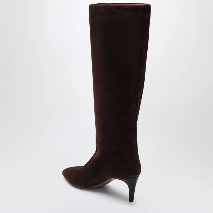 Paris Texas - Chocolate suede pointed-toe boots Brand Shoes