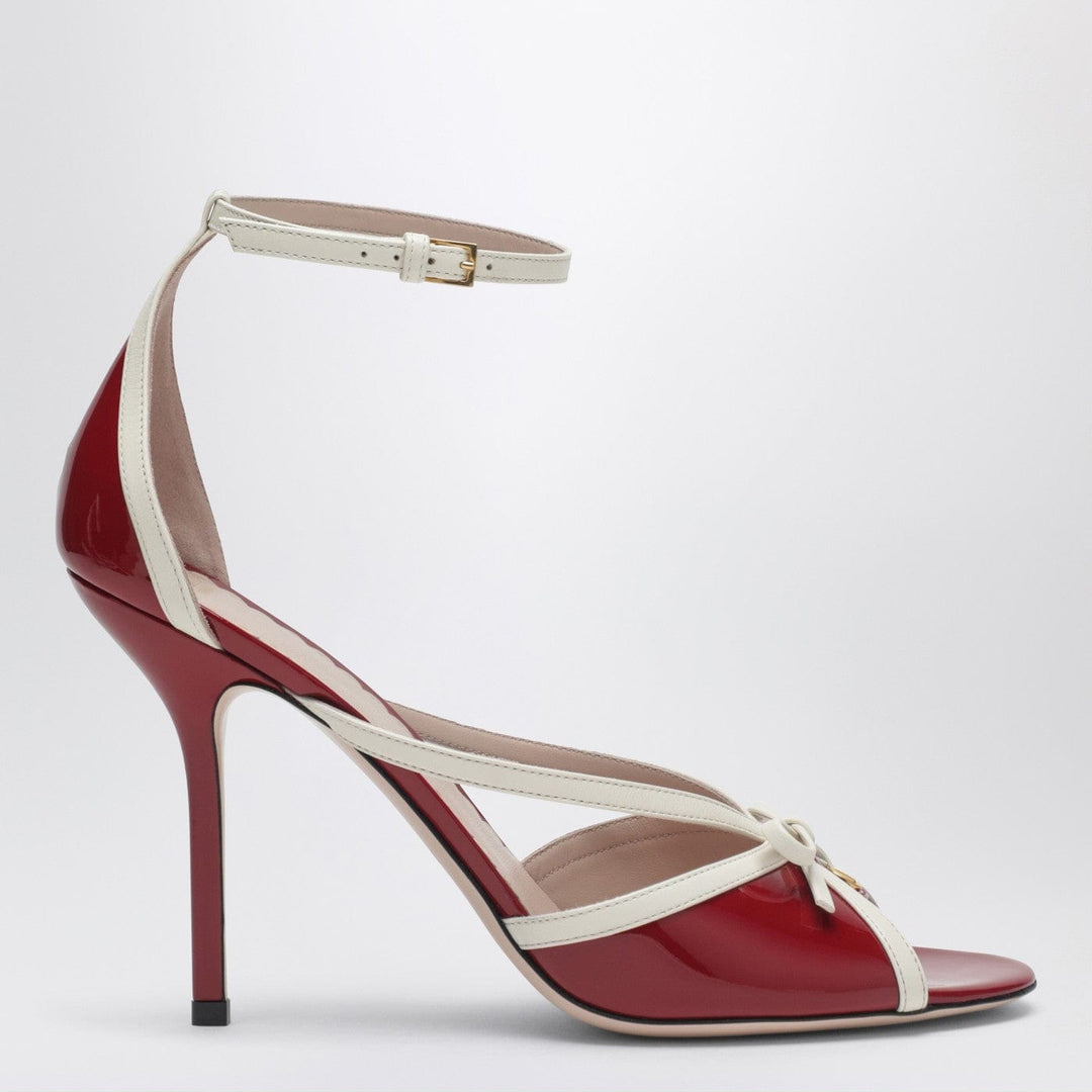 Shoes Valentino Garavani - Bepointy sandal red/ivory in patent leather and kidskin Brand