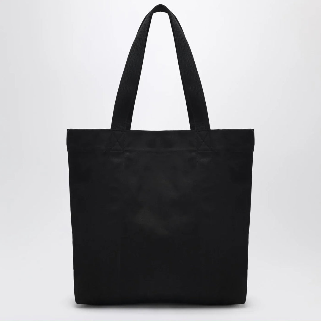 adidas Y-3 - Black canvas bag with logo print Brand Shopper Bag TU