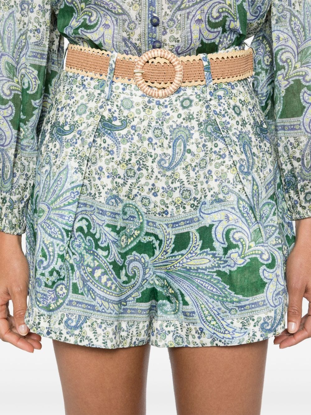 Zimmermann Short trousers 0 Zimmermann Shorts Green Zimmermann Shorts Green Brand