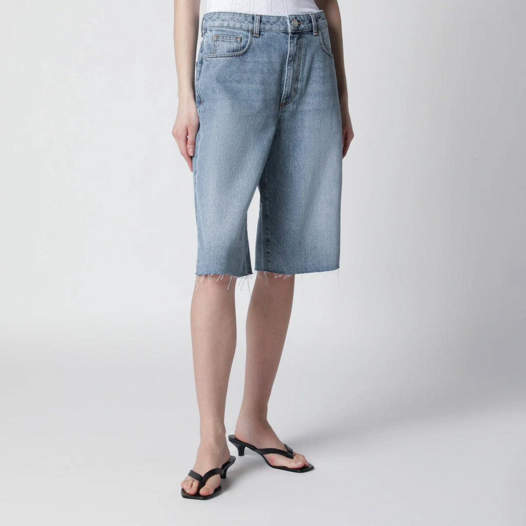 Róhe - Classic blue denim bermuda shorts Brand Shorts