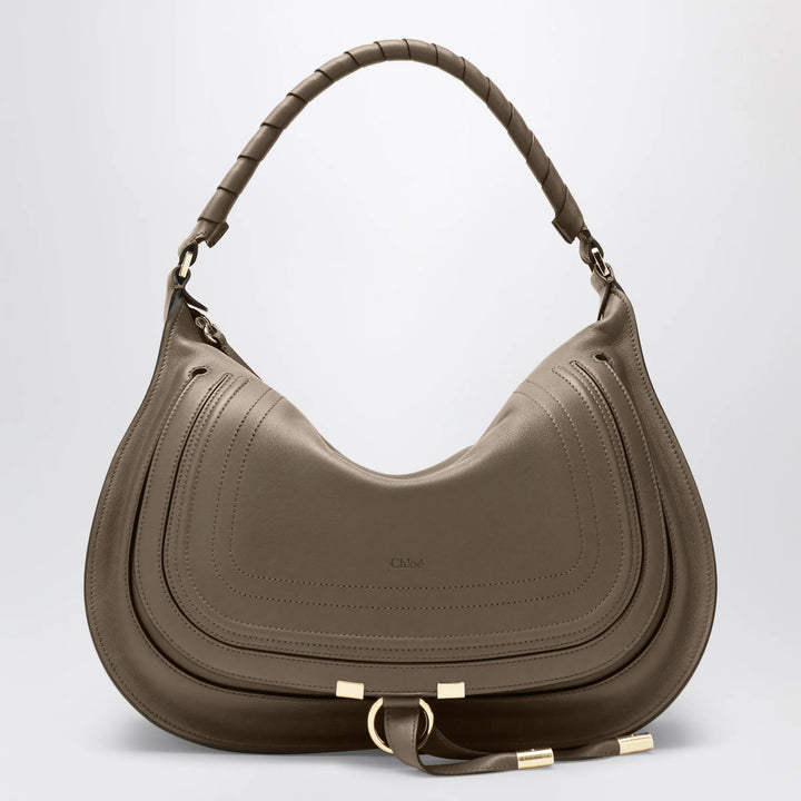 Chloé - Taupe Marcie shoulder bag in leather Brand Shoulder Bag U