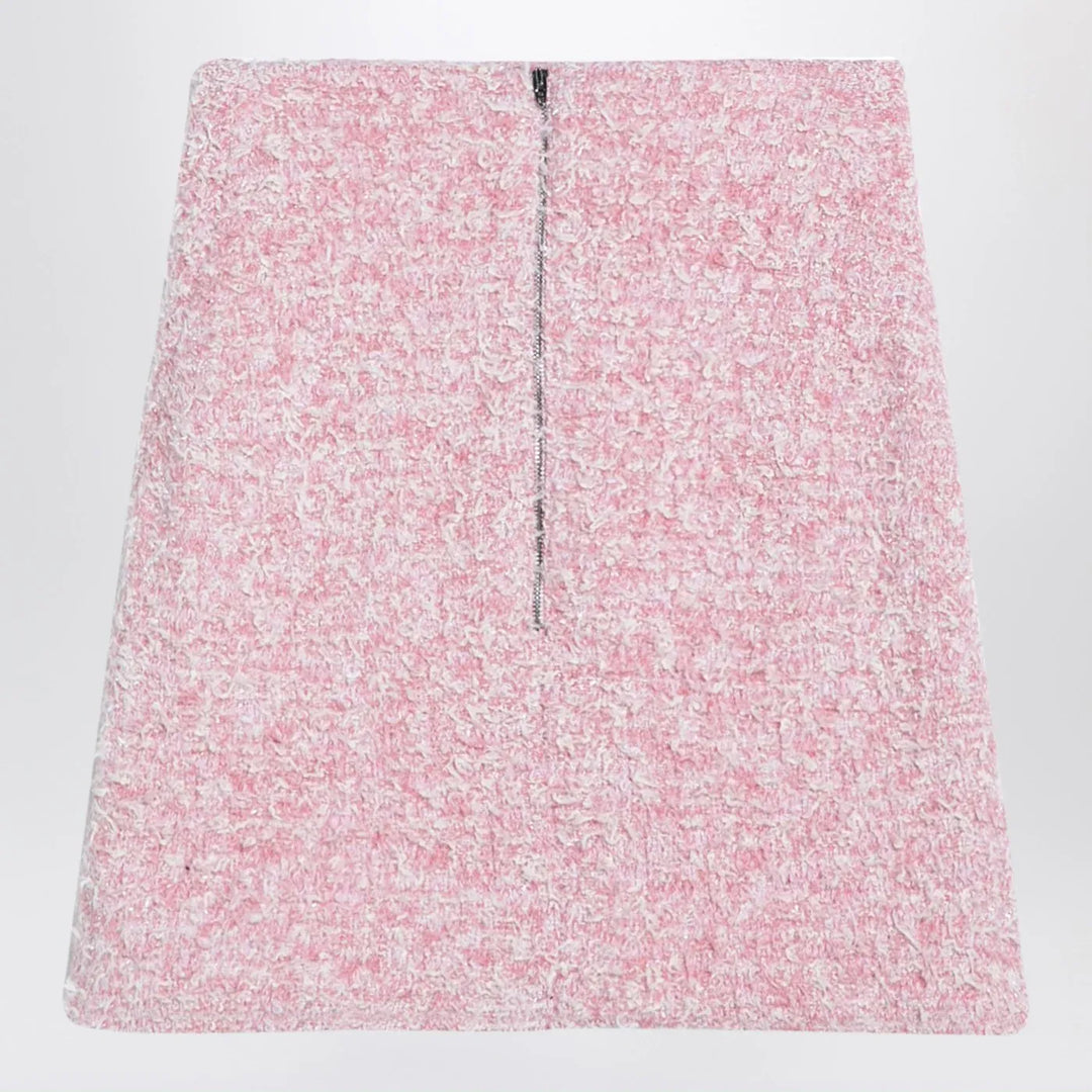 Balenciaga - Pink cotton blend tweed mini skirt Brand Skirts M