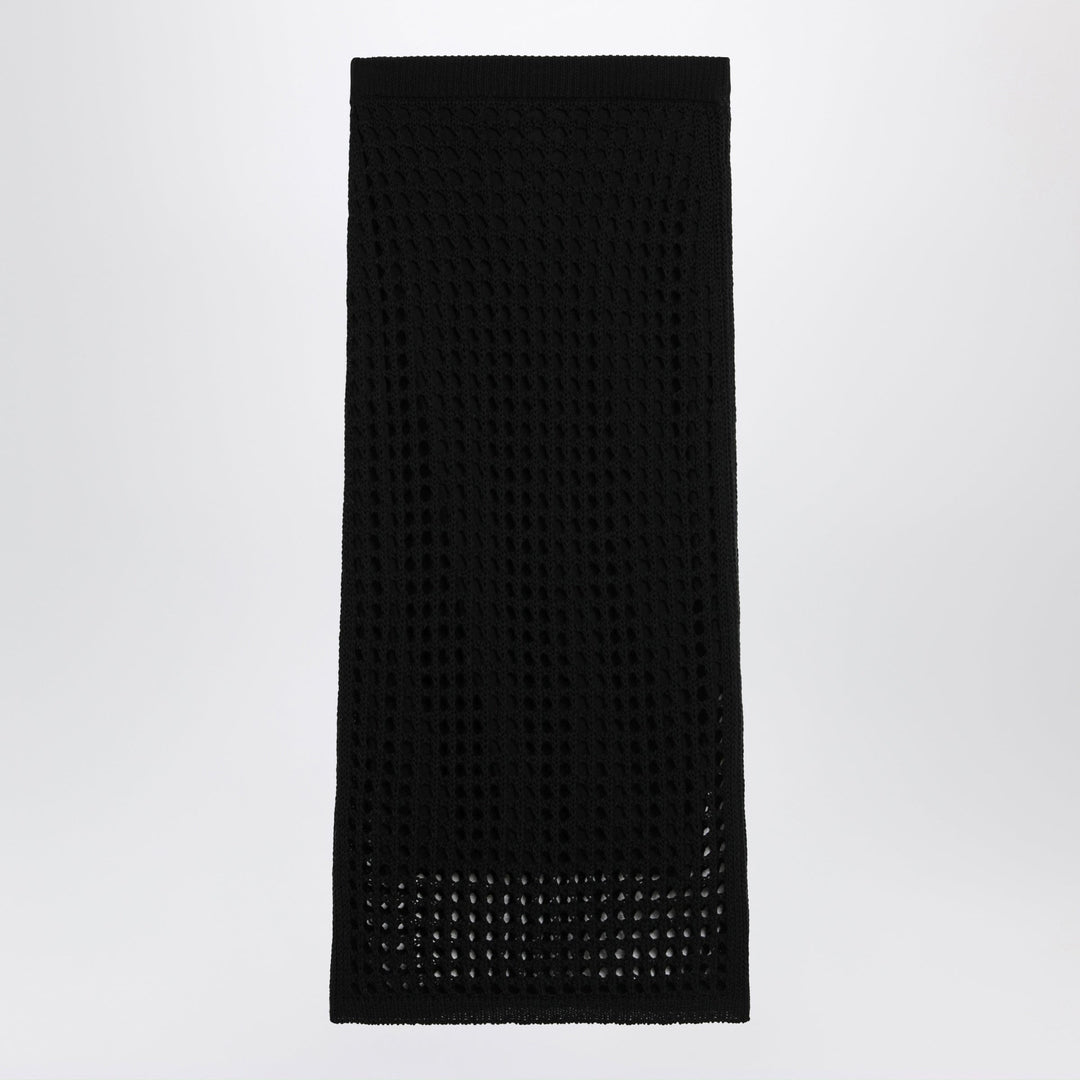 Skirts Max Mara - Long sheer net cotton skirt in black Brand