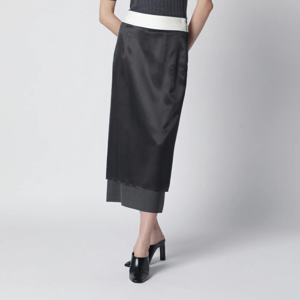 Róhe - Dark grey inside-out midi skirt Brand Skirts 34  FR