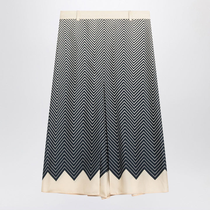 Skirts 40  IT Valentino - Blue/ivory silk skirt Brand
