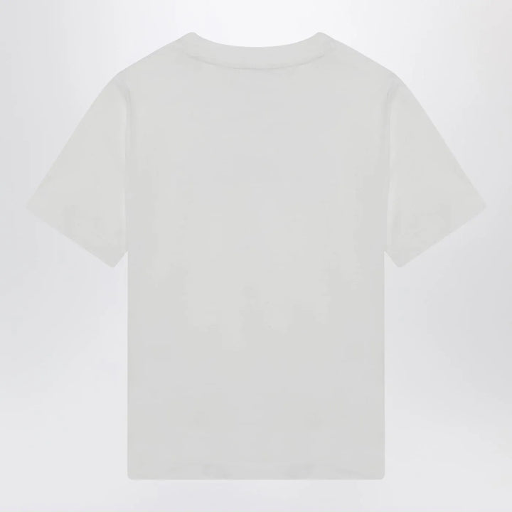 Burberry - White T-shirt with embroidered logo Brand T-Shirt