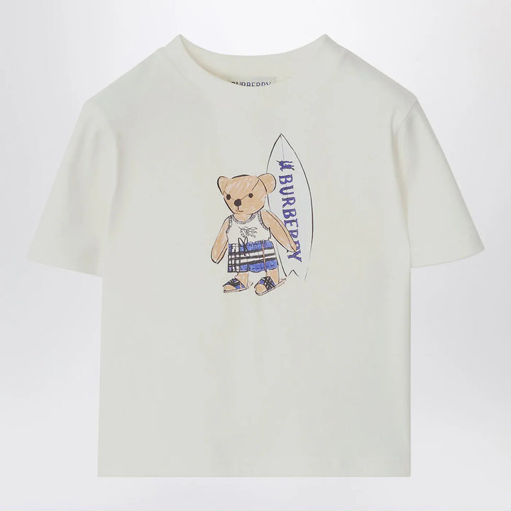 Burberry - White T-shirt with surfing teddy bear Brand T-Shirt 12