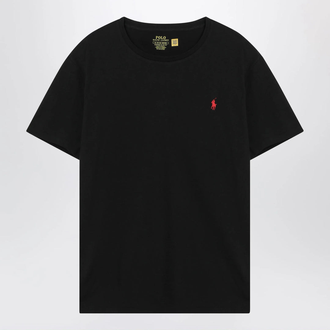Polo Ralph Lauren - T-shirt black in cotton Custom Slim-Fit Brand T-Shirt S