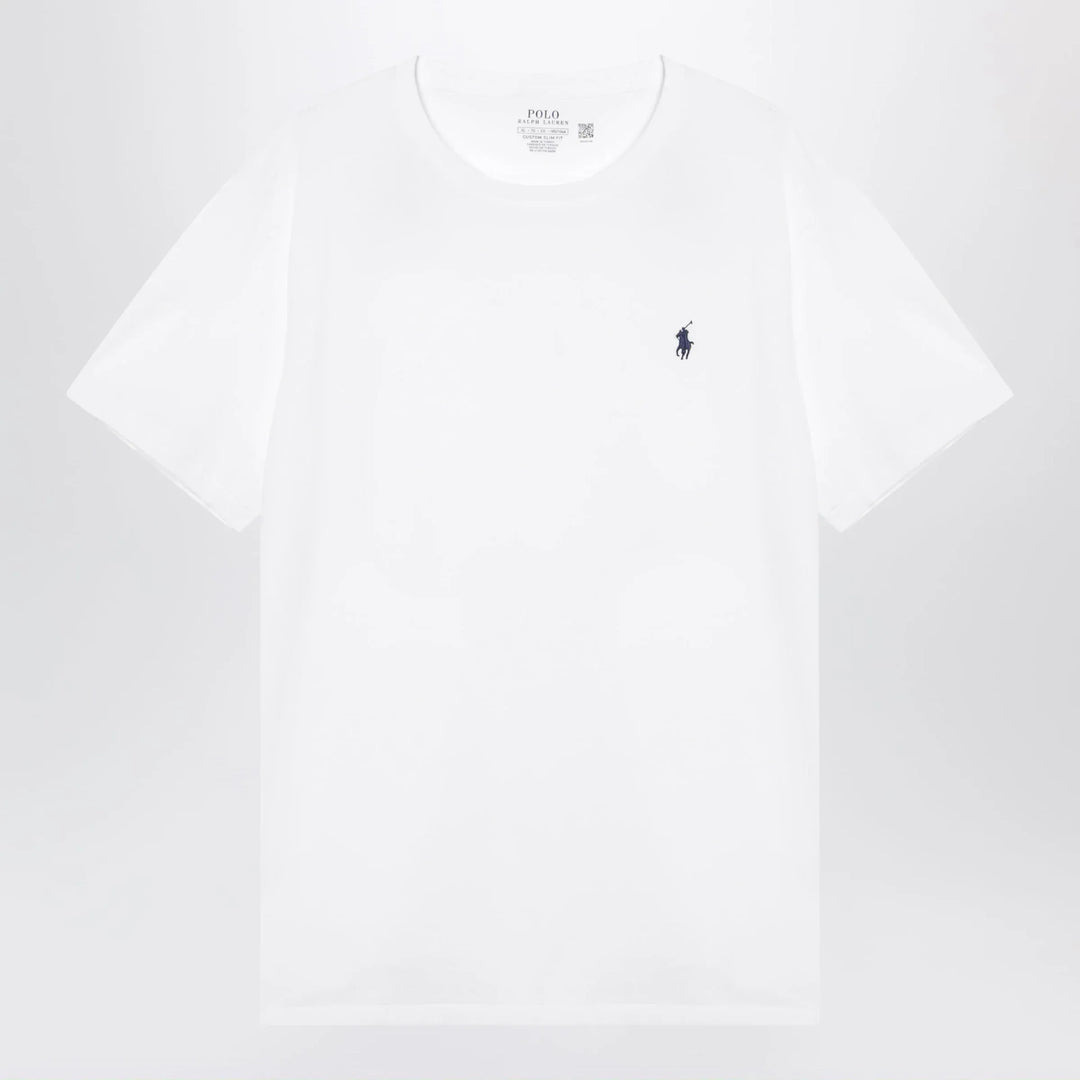 Polo Ralph Lauren - T-shirt white in cotton Custom Slim-Fit Brand T-Shirt S