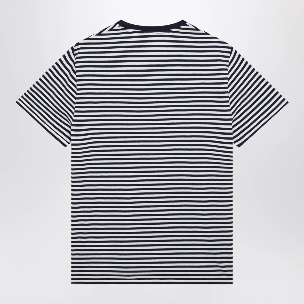 Polo Ralph Lauren - White/Navy striped Custom Slim-Fit T-shirt Brand T-Shirt