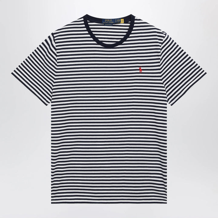 Polo Ralph Lauren - White/Navy striped Custom Slim-Fit T-shirt Brand T-Shirt S
