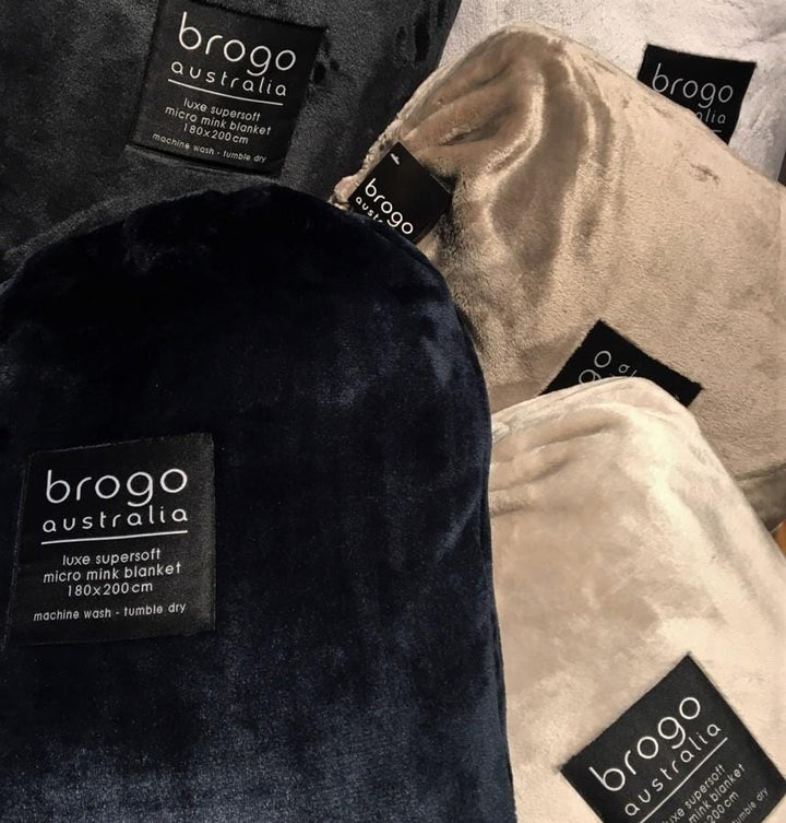 Brogo Throws Brogo Microfibre Supersoft Throw Sand Brand
