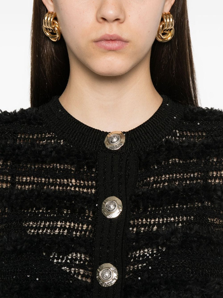 Balmain Topwear Balmain Sweaters Black Balmain Sweaters Black Brand