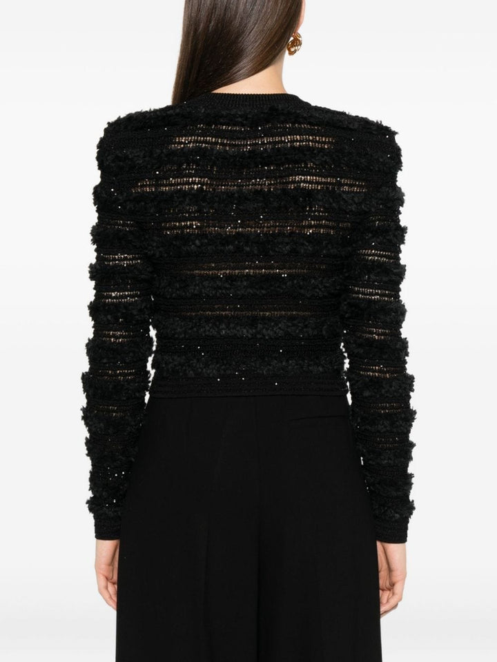 Balmain Topwear Balmain Sweaters Black Balmain Sweaters Black Brand