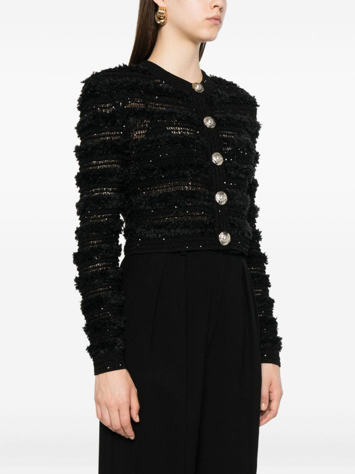 Balmain Topwear Balmain Sweaters Black Balmain Sweaters Black Brand