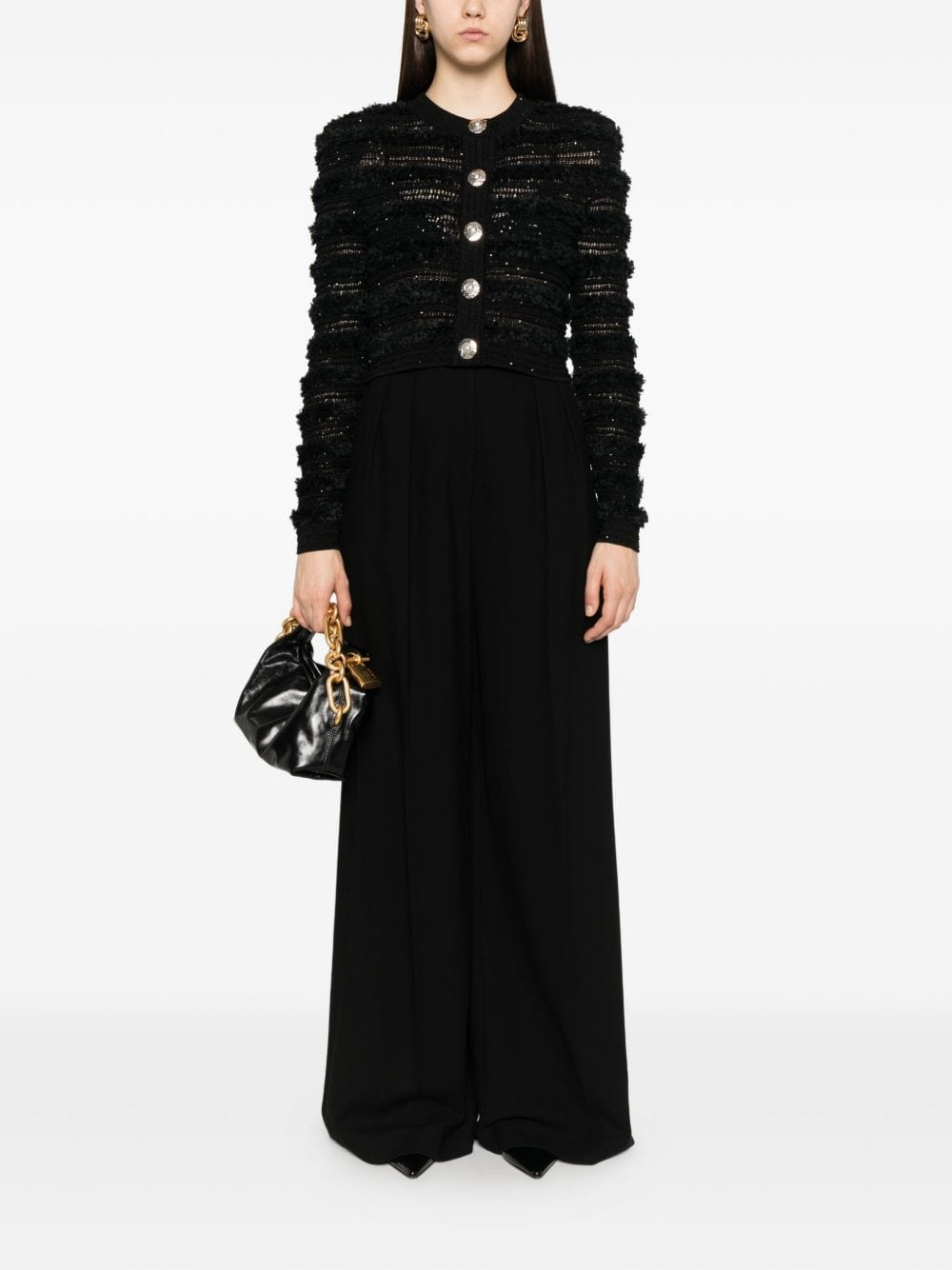 Balmain Topwear Balmain Sweaters Black Balmain Sweaters Black Brand