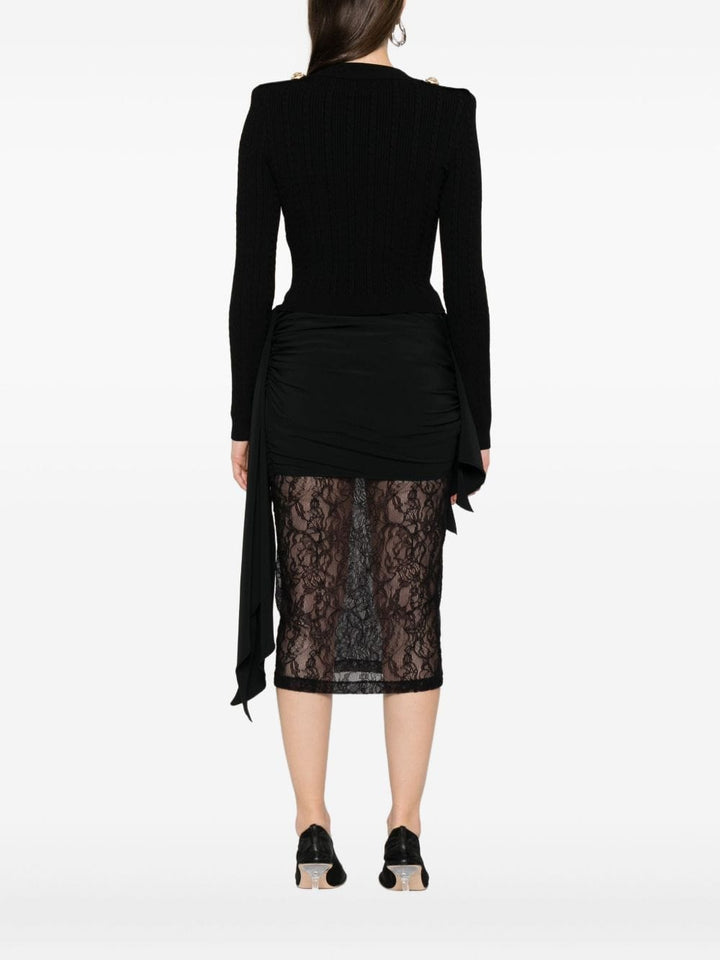 Balmain Topwear Balmain Sweaters Black Balmain Sweaters Black Brand