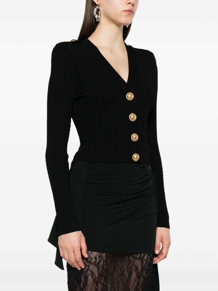 Balmain Topwear Balmain Sweaters Black Balmain Sweaters Black Brand