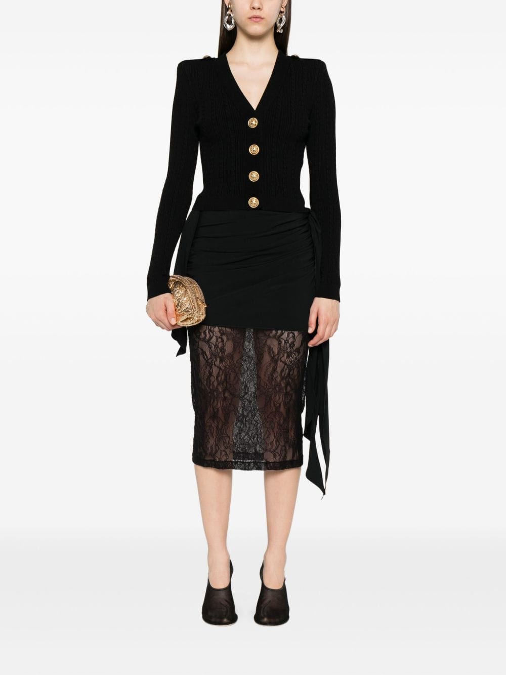Balmain Topwear Balmain Sweaters Black Balmain Sweaters Black Brand