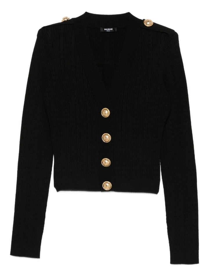 Balmain Topwear Balmain Sweaters Black Balmain Sweaters Black Brand
