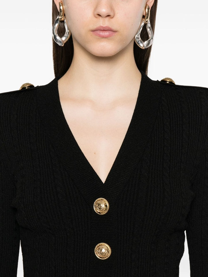Balmain Topwear Balmain Sweaters Black Balmain Sweaters Black Brand