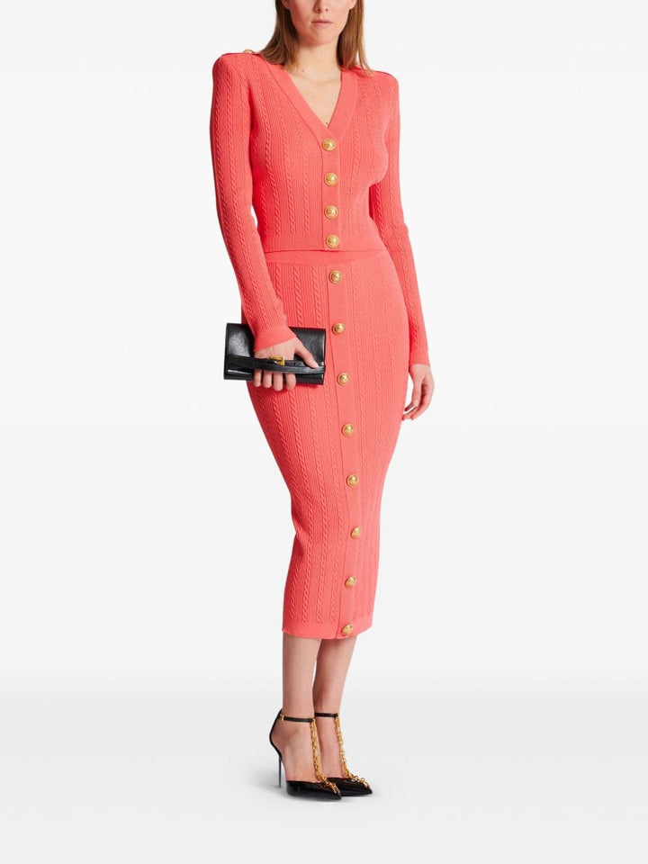 Balmain Topwear Balmain Sweaters Orange Balmain Sweaters Orange Brand