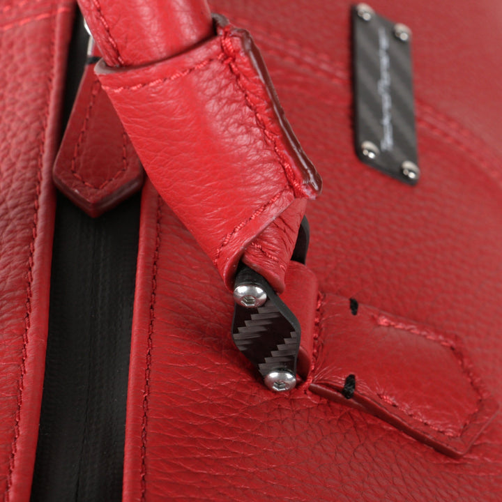 Tecknomonster Travel Bag Tecknomonster Bolina Leather Bag Red Colour Brand